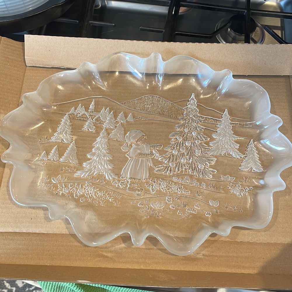 Vtg WALTHER GLAS- Stollenplatte
Canape Tray. Plat a’ Cake